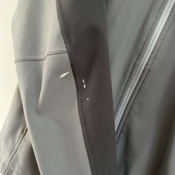 Marmot Men's Fleece Lined Full Zip Jacket Grey Large - Has Paint on the Sleeve - Picture 5 of 7